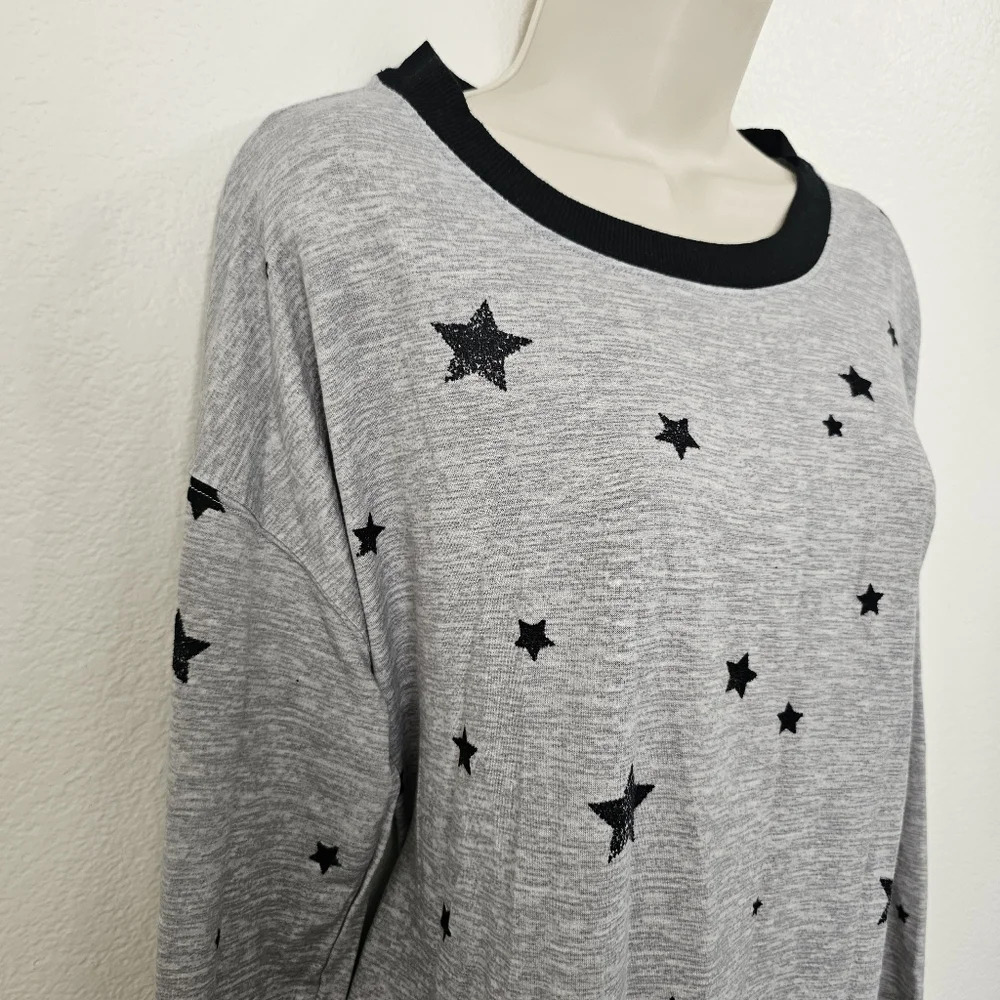 SPLENDID Black Gray Stars Pajama Set Size XL - Picture 4 of 11